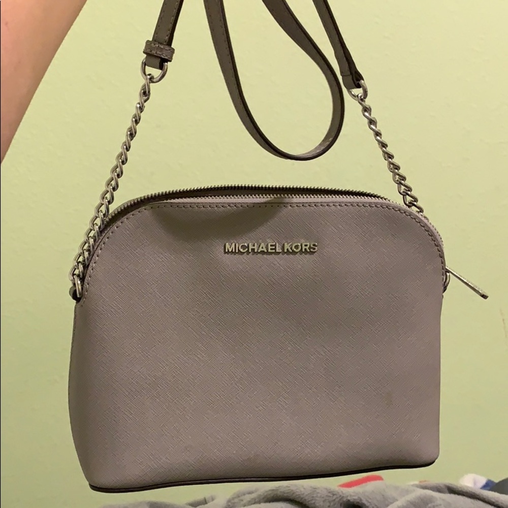 Grey Michael Kors crossbody purse